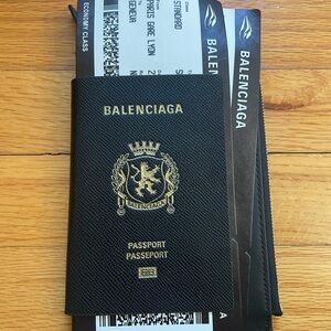 Balenciaga Black Leather Wallet